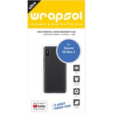 Wrapsol Xiaomi Mi Max 3 Arka Yan Koruyucu Darbe Emici Poliüretan Film Amerika Üretimi