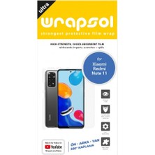 Wrapsol Xiaomi Redmi Note 11 Full Body Ekran Koruyucu Ön Arka Yan Darbe Emici Poliüretan Film