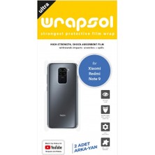 Wrapsol Xiaomi Redmi Note 9 Arka Yan Koruyucu Darbe Emici Poliüretan Film Amerika Üretimi