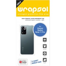 Wrapsol Xiaomi Redmi Note 11 Pro Arka Yan Koruyucu Darbe Emici Poliüretan Film Amerika Üretimi