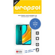 Wrapsol Xiaomi Redmi 9 Full Body Ekran Koruyucu Ön Arka Yan Darbe Emici Poliüretan Film