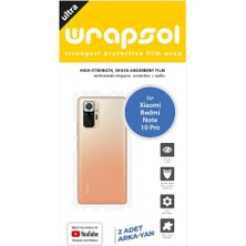 Wrapsol Xiaomi Redmi Note 10 Pro Arka Yan Koruyucu Darbe Emici Poliüretan Film Amerika Üretimi