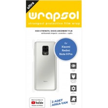 Wrapsol Xiaomi Redmi Note 9 Pro Arka Yan Koruyucu Darbe Emici Poliüretan Film Amerika Üretimi