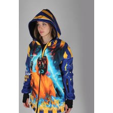 Snowsea Sarı-Lacivert SSF7784 Kadın Kayak Montu, 1. Kalite Kadın Snowboard Montu