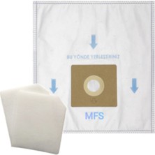 MFS Beko Bks 2230 / 2240 / 2250 / 3210 Uyumlu 10 Adet Toz Torbası ve 2 Adet Keçe Filtre