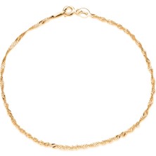 Adal Silver Gümüş Singapur Hayalet Zincir Bileklik (1 Mm)