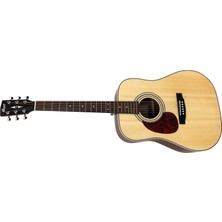 Müzik Cort EARTH70LHOP Akustik Gitar Solak, Open Pore, Masif Ladin Kapak,