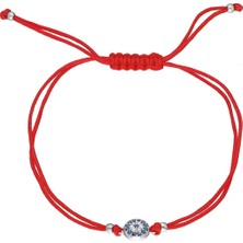 Adal Silver Kadın Gümüş Kırmızı Ipli Nazar Boncuk Bileklik