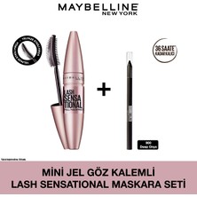 Maybelline Mini Jel Göz Kalemli Lash Sensational Maskara Seti