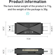 Zsykd ADS-218 8 Pın+Usb+Typ-C Çok Function Kart Okuyucu  (Yurt Dışından)