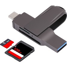 Zsykd USB 3.0 Kart Okuyucusuna 2 Aradan 1 Çok Fonksiyonlu Usb-C / Typ-C (Yurt Dışından)