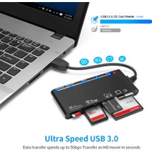 Zsykd Rocketek Cr7 Usb3.0 Çok Işlevli Kart Okuyucu Cf / Xd / Ms / Sd / Tf Kart 7 1 (Yurt Dışından)