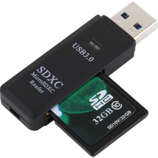 Zsykd 2'de 1 USB 3.0 Kart Okuyucu, Süper Hız 5gbps, Destek Sd Kart / Tf Kart  (Yurt Dışından)