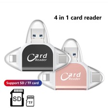 Zsykd Usb2.0 & Micro Usb+8pin+Type-C 4'te 1 Kart Okuyucusu D (Yurt Dışından)