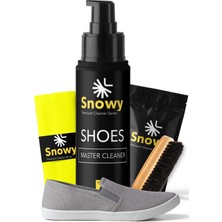 Snowy Shoes Master Cleaner Temizleme Spreyi -Fırça -Finish Bezi Ayakkabı Temizleme 3'lü Set