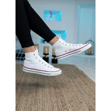 By Salda Unisex Beyaz Bilekli Spor Sneaker