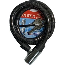 Wetto Bisiklet ve Motorsiklet Kilidi (Demir Başlı) Siyah