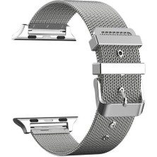 TahTicMer Apple Watch 44 mm Uyumlu Kayış Metal Milano Delikli Paslanmaz Kordon