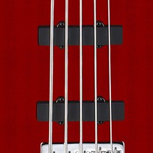 Cort AB5PLUSTR Bas Gitar Aktif 5 Telli, Trans Kırmızı, Pseb1-5/f