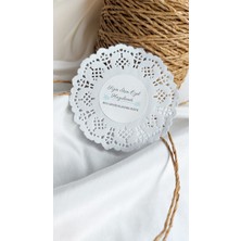 Çikoleyt Design Dantelli Etiket 9 cm - Sizin Için Sevgiyle Hazırlandı 4 cm 50 Adet