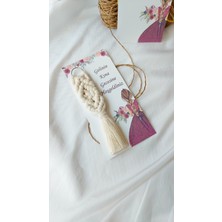 Çikoleyt Design Makrome Kartı - Kına Gecesi Kartı 9,5 x 19 cm 50 Adet