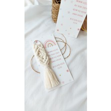 Çikoleyt Design Makrome Kartı - Hoşgeldin Küçük Kızım Kartı 9,5 x 19 cm 50 Adet