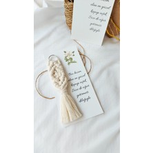 Çikoleyt Design Makrome Kartı - Nikah, Düğün, Nişan, Söz Kartı 9,5 x 19 cm 50 Adet