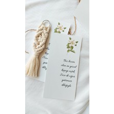 Çikoleyt Design Makrome Kartı - Nikah, Düğün, Nişan, Söz Kartı 9,5 x 19 cm 50 Adet