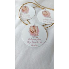 Çikoleyt Design Kız Bebek Hediyesi Etiketi - Delikli 5 x 5 cm 50 Adet