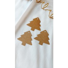 Çikoleyt Design Kraft Çam Ağacı Etiketi 5 x 7 cm 20 Adet