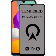 Kzy Samsung Galaxy M22 Tam Kaplayan Privacy Hayalet Temperli Ekran Koruycu Cam