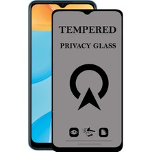 Kzy Oppo A15 Tam Kaplayan Privacy Hayalet Temperli Ekran Koruycu Cam