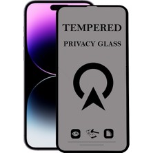 Kzy Apple iPhone 14 Pro Max Tam Kaplayan Privacy Hayalet Temperli Ekran Koruycu Cam