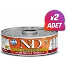 2 Adet -  Balkabaklı Tavuk ve Narlı Kedi Konservesi 80 gr