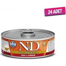 Balkabaklı ve Bıldırcınlı Kedi Konservesi 80 gr - 24 Adet