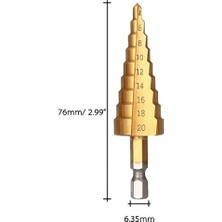 Kafenn Metal Alüminyum Ahşap Plastik Kademeli Matkap Ucu 4-20 mm