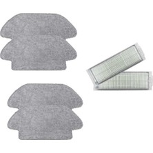 Srfn Ticaret Mop Pro Seti: 4 Adet Fiber Mop Bezi - 2 Adet Hepa Filtre