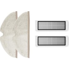 Srfn Ticaret Roborock S51 Aksesuar Seti: 2 Adet Tam Yüzeyli Fiber Mop Bezi - 1 Adet Hepa Filtre