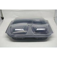 Ayda Ambalaj 3 Göz Mikrodalga Kabı  ve Kapak 50 Li