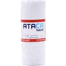 Ataca Tekstil Penye 100x200 Cm Pamuklu Lastikli Çarşaf Beyaz