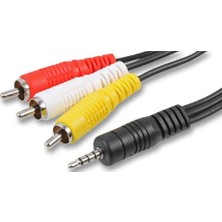 Stereo 3.5mm & 3'lü RCA Dönüştürücü Kablo