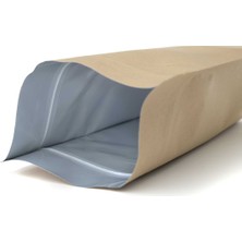 Packtory  Kraft Aluminyum Kilitli Doypack Ambalaj 25 x 34 + 6 cm. 1500 gr. - 50 Adet