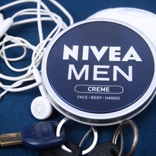 NIVEA Men Creme Erkek Bakım Kremi 30ml,El, Yüz ve Vücut Nemlendirici Krem,Hızlı Emilir, Yapışkan His Bırakmaz