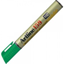 Artline : 159 Beyaz Tahta Kesik Uç Markör Kalem : 2,0-5,00 mm : Yeşil