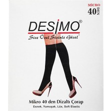 Desimo 12'li Kadın Dizaltı Çorap Mikro 40 Denye Siyah Renk