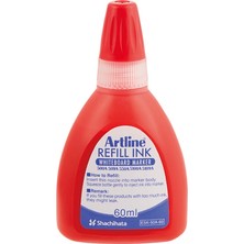 Artline : Beyaz Tahta Markörleri Için Yedek Mürekkep : 60 ml : Kırmızı