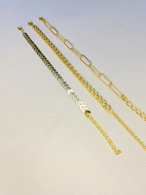 Bers Aksesuar Kadın Altın Kaplama Saat Yanı Zincir Bileklik