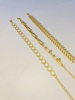 Bers Aksesuar Kadın Altın Kaplama Saat Yanı Zincir Bileklik