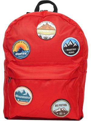 Perlotus Değiştirilebilir Dağcılık Temalı Unisex Patch Günlük Spor Sırt Çantası