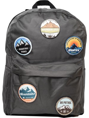 Perlotus Değiştirilebilir Dağcılık Temalı Unisex Patch Günlük Spor Sırt Çantası